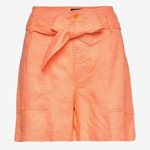 NWT Lauren Ralph Lauren Belted Linen Short Poppy 8